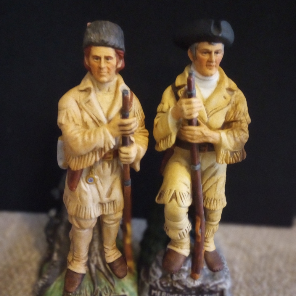 Merewither Lewis & William Clark Vintage Decanters 1970's American Porcelain